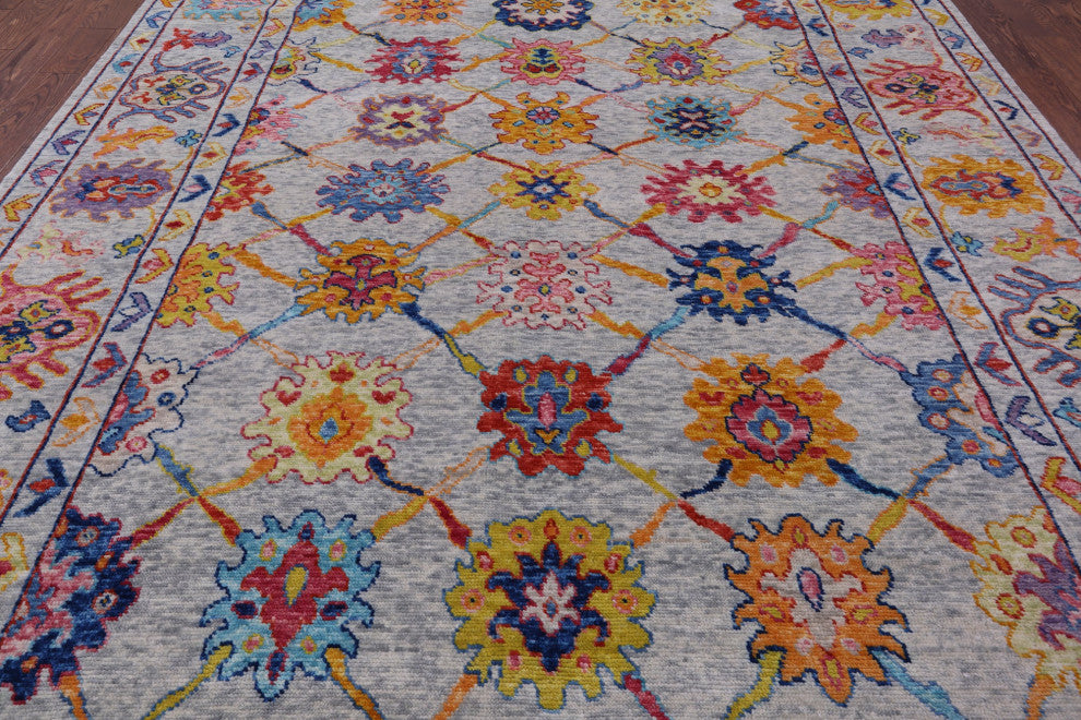 9' 1" X 11' 11" Turkish Oushak Handmade Wool Rug - Q14814