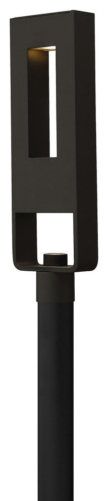 Hinkley Atlantis Outdoor Large Post Top Or Pier Mount Lantern, Satin Black