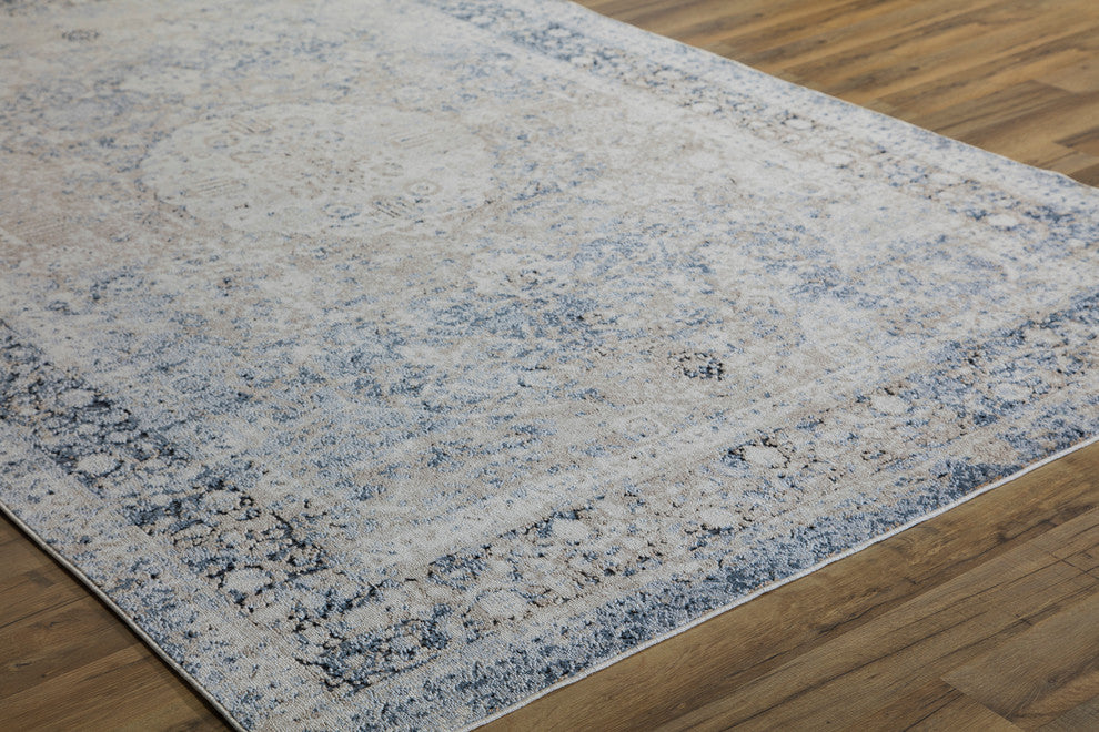 Cambridge Tan Blue 2' x 4' Rug