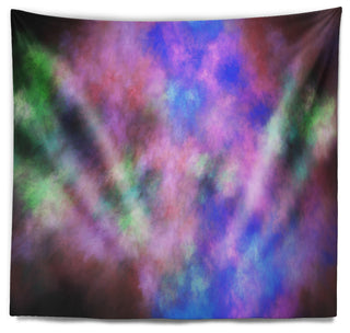 Multi Color Bright Sky with Stars Abstract Wall Tapestry, 39"x32"
