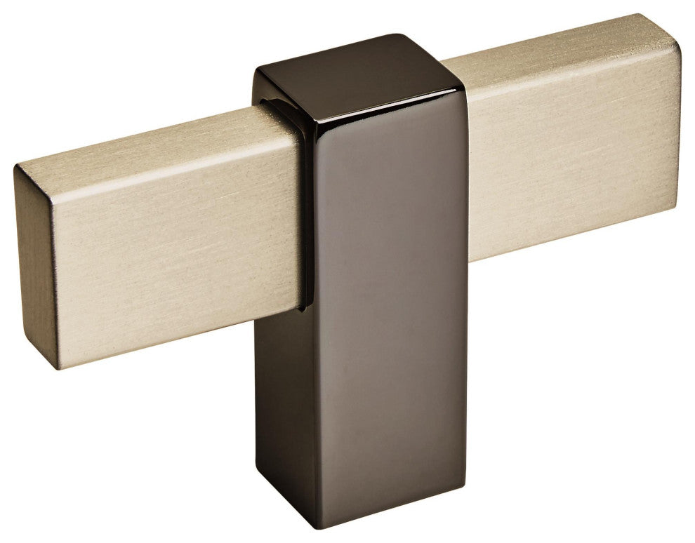 Mulino 2-3/8" Length Silver Champagne/Black Nickel Cabinet Knob