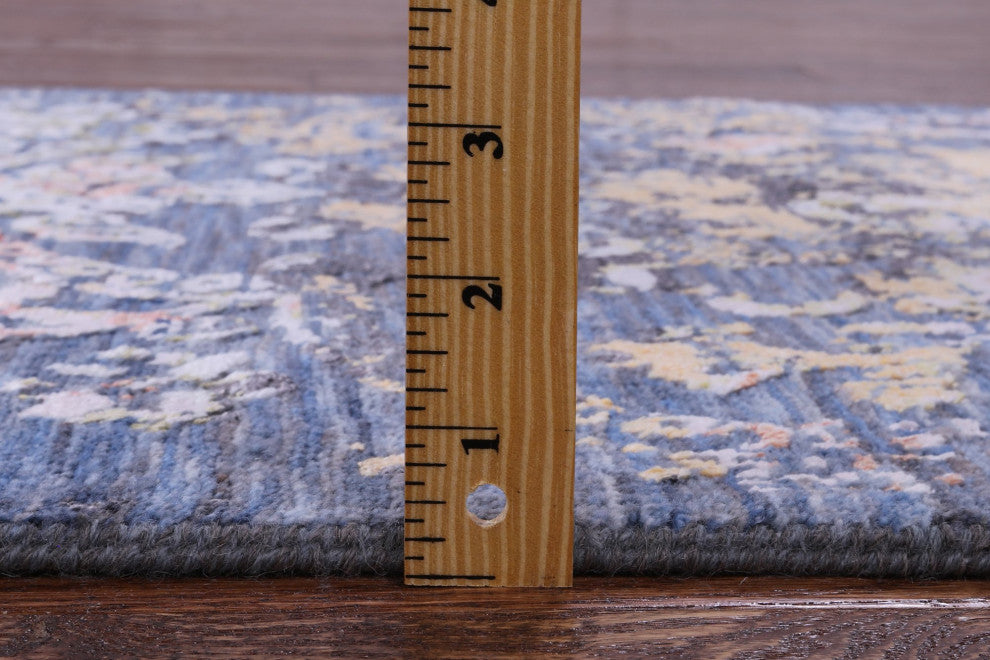 Runner Modern Handmade Wool and Silk Rug 2' 6" X 12' 0" Q11822