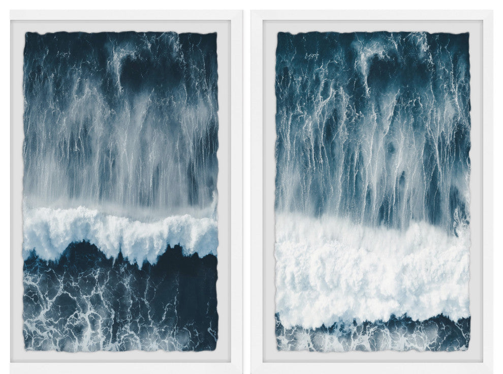 Raging Waves Diptych, 2-Piece Set, 8x12