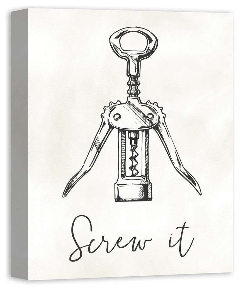 Screw It Wine Bottle Opener Canvas Wall Art, 16"x20"
