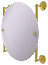Monte Carlo Round Frameless Rail Mounted Mirror, Polished Brass