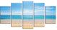 "Wide Blue Sky Over Beach" Seashore Canvas Photo Print, 5 Panels, 60"x32"