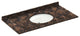 49x22 Baltic Brown Granite Vanity Countertops, 8 Faucet Spread