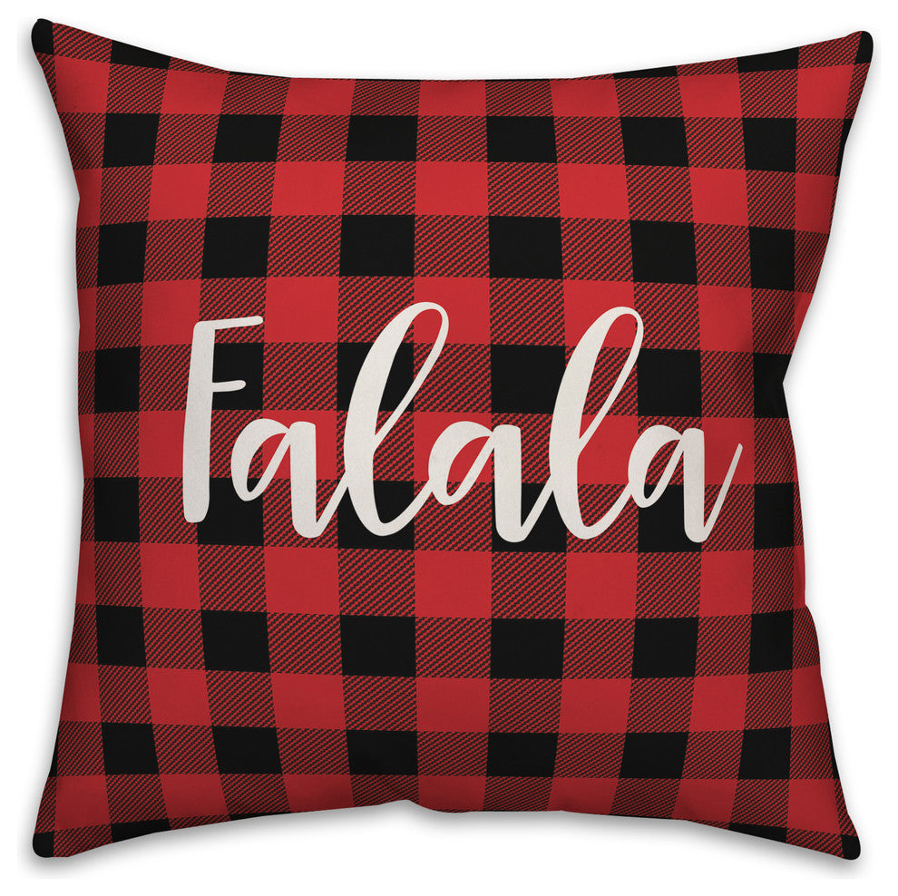 Falala, Buffalo Check Plaid 18x18 Throw Pillow