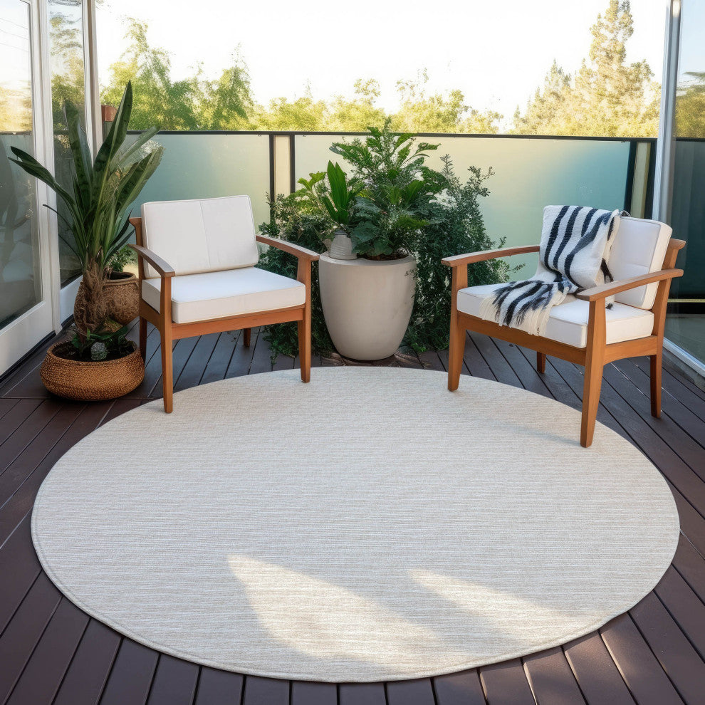 Indoor/Outdoor Laidley LA1 Linen Machine Washable 8' x 8' Rug