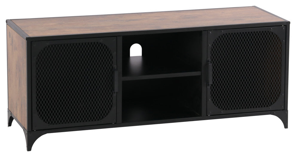 Rustic Mesh Door TV Cabinet 41x14x17