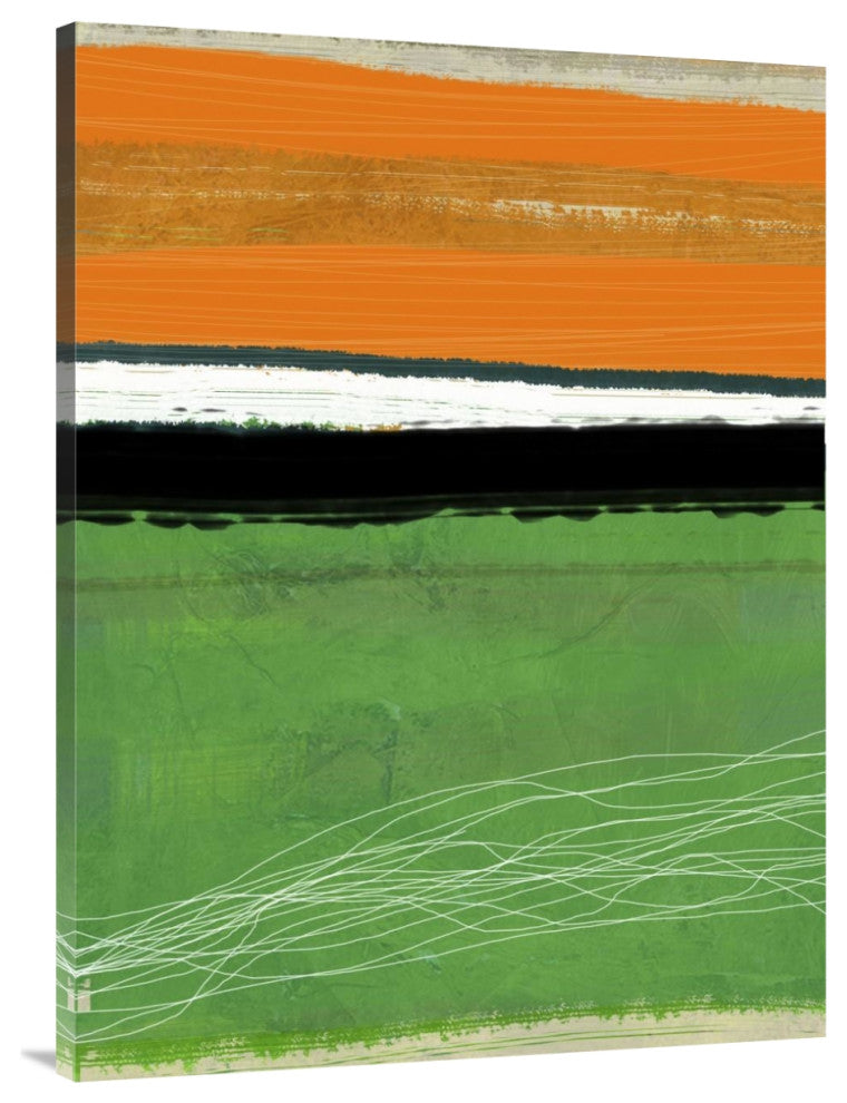 "Orange And Green Abstract 1" Fine Art Print