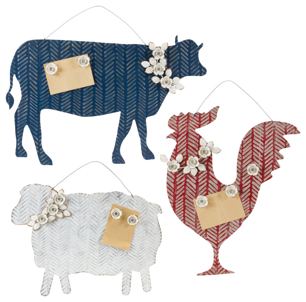 Farm Animal Memo Board, 3-Piece Set