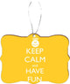Keep Calm and Have Fun Design Rectangle Christmas Tree Ornament