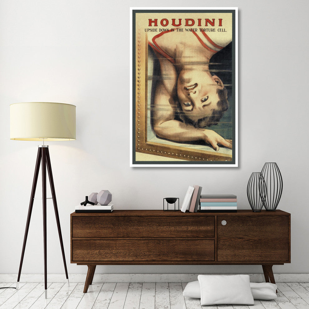 "Magicians: Houdini: Upside Down in the Water Torture Cell" Print, 42"x62"