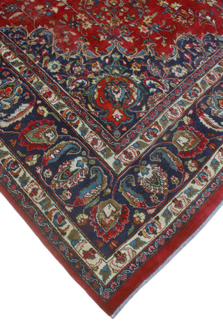Fine Vintage Distressed Netice Red/Navy Rug, 9'8 x 12'8