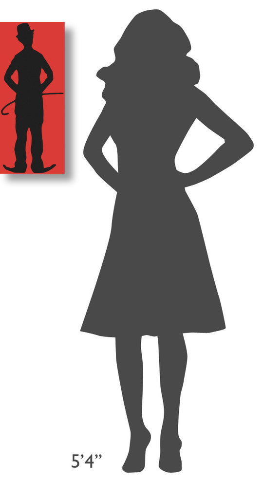 "Charlie Chaplin - Stock Silhouette" Canvas by Hollywood Photo Archive, 9x22"