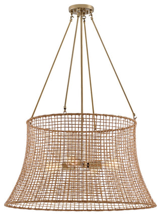 Longleaf 4-Light Outdoor Chandelier, Burnished Brass