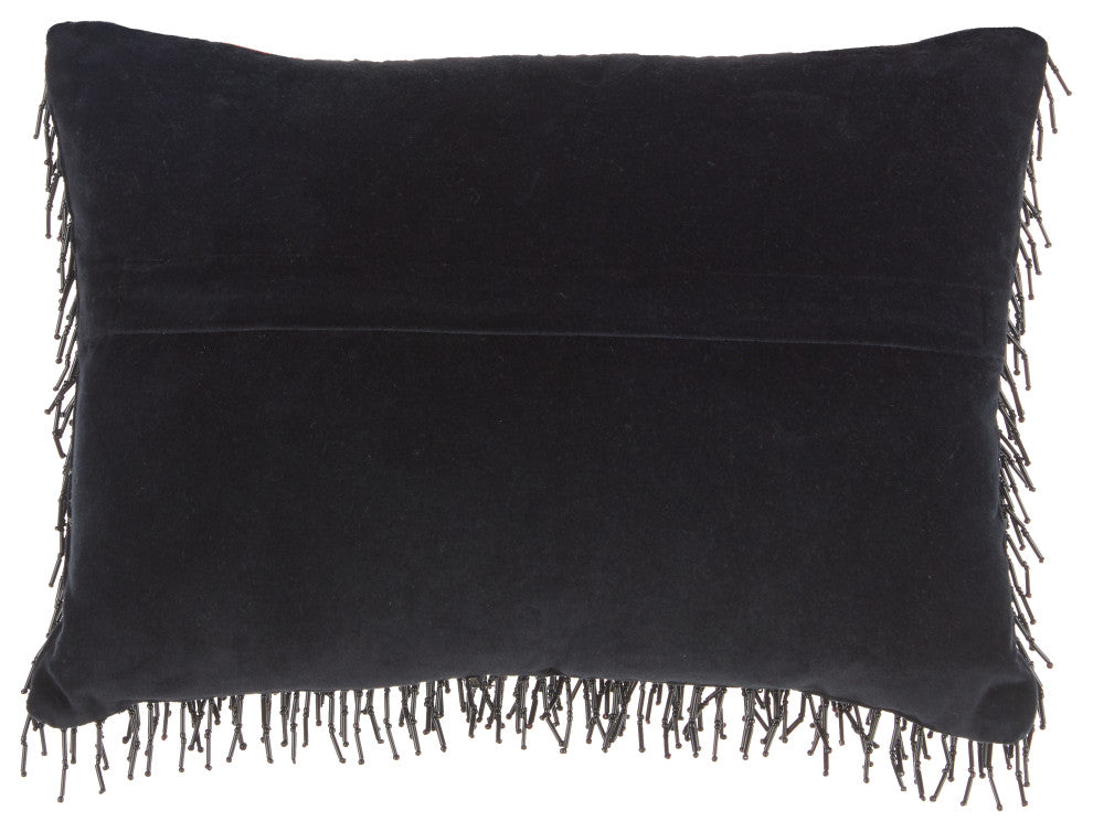 Mina Victory Z0727 Throw Pillow, Black, 10" X 14"