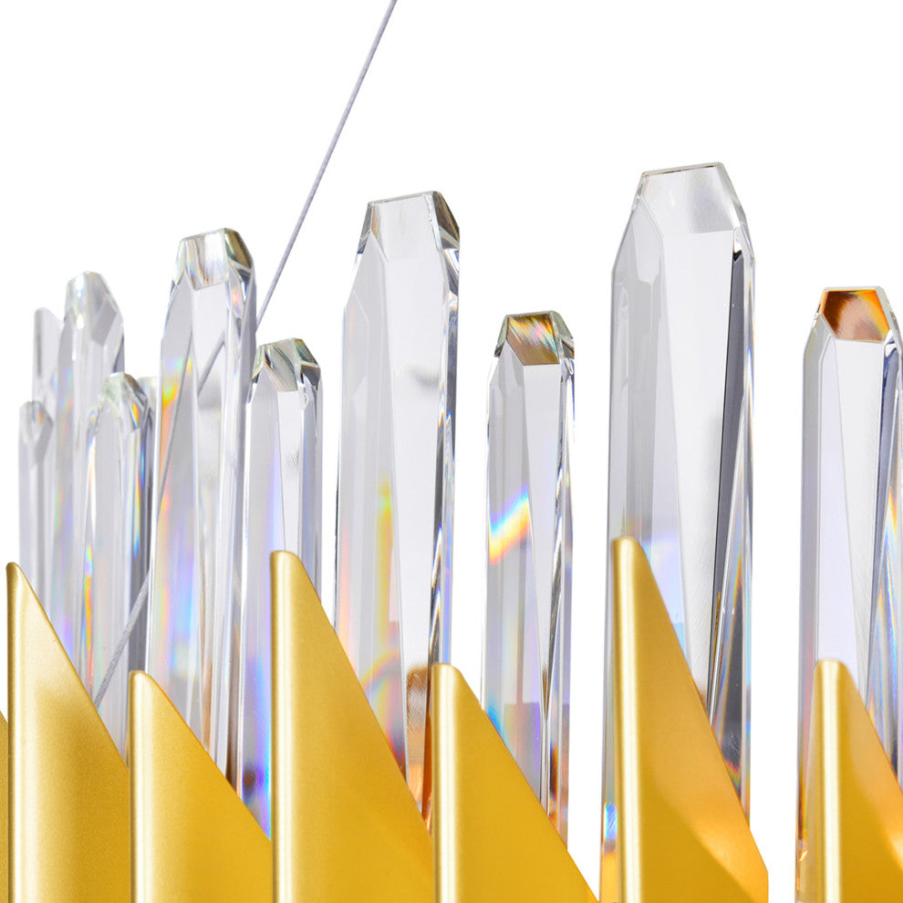 Cityscape 24 Light Chandelier With Satin Gold Finish