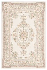Safavieh Micro-Loop Collection MLP902 Rug, Ivory/Fuchsia, 4' X 6'
