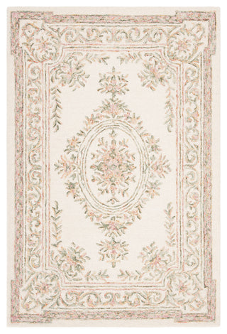 Safavieh Micro-Loop Collection MLP902 Rug, Ivory/Fuchsia, 4' X 6'