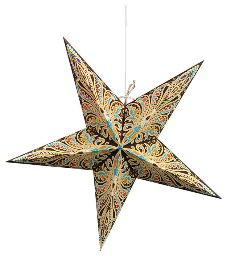 Queen Star Shaped Lantern, Java Brown