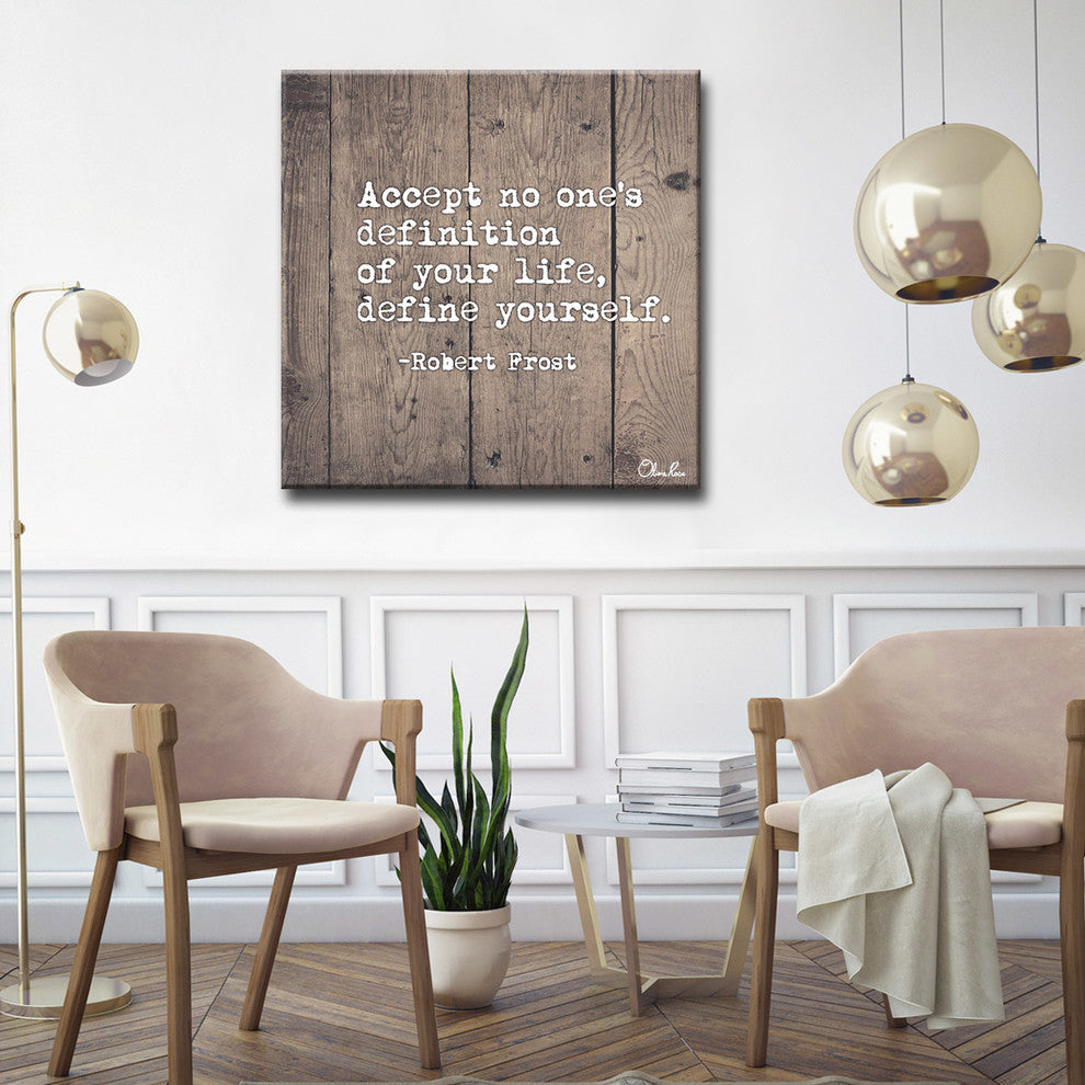 Ready2HangArt Wrapped Canvas Inspirational Wall Art, Define Yourself, 30"x30"