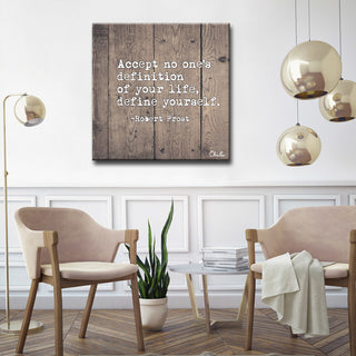 Ready2HangArt Wrapped Canvas Inspirational Wall Art, Define Yourself, 30"x30"