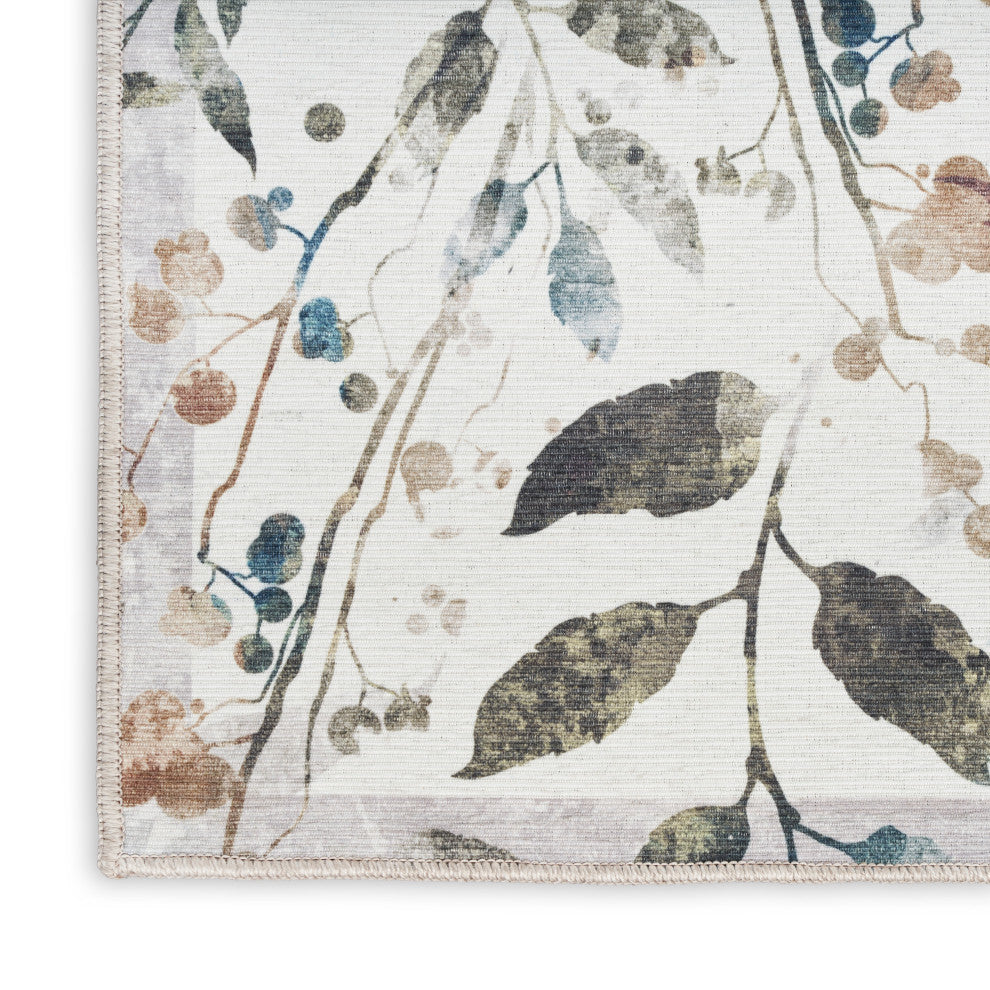 Nourison Nourison Washables 2' x 3' Ivory Multicolor Contemporary Indoor Rug