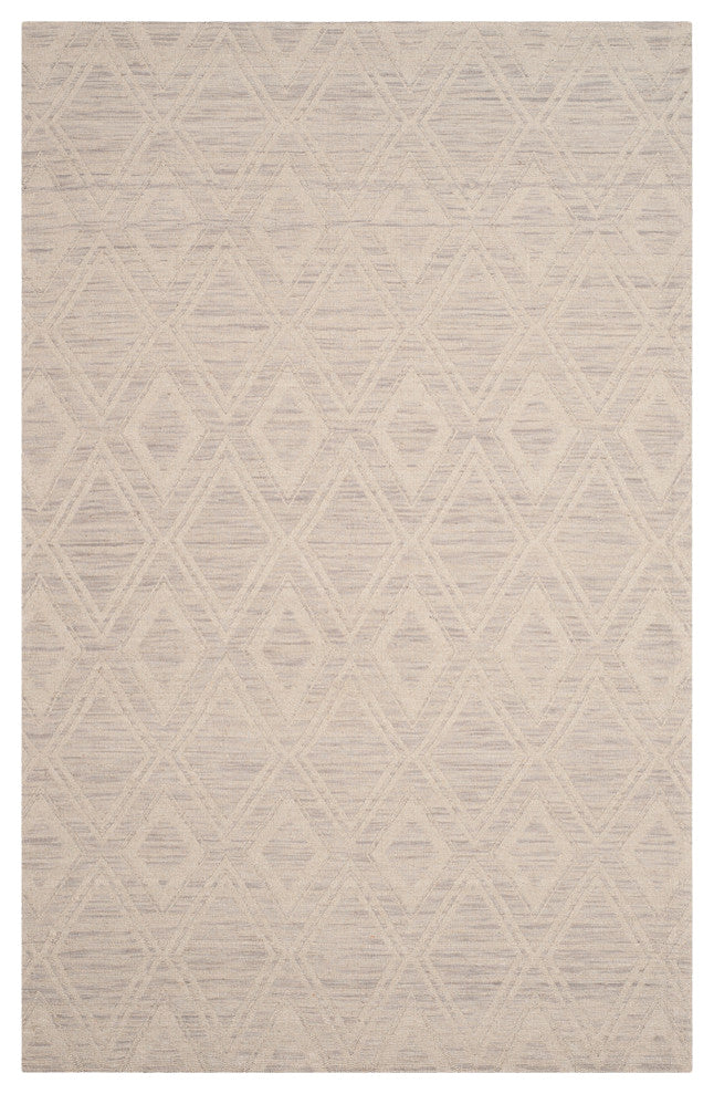 Safavieh Marbella Mrb312A Geometric Rug, Silver/Ivory, 5'x8'