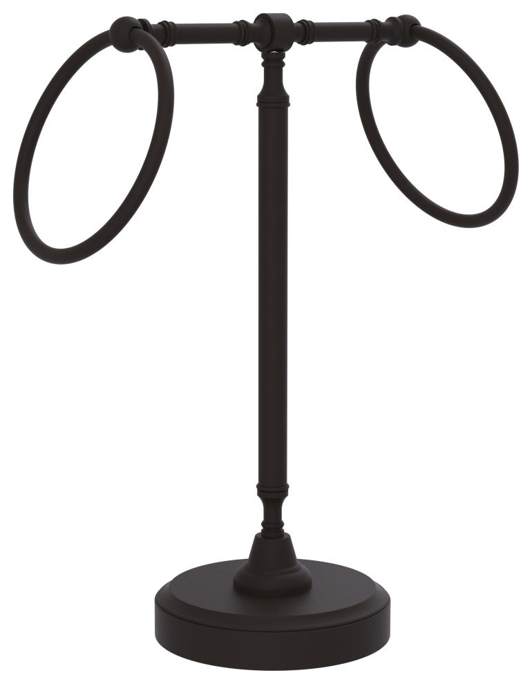 Vanity Top 2 Towel Ring Guest Towel Holder, Oil Rubbed Bronze
