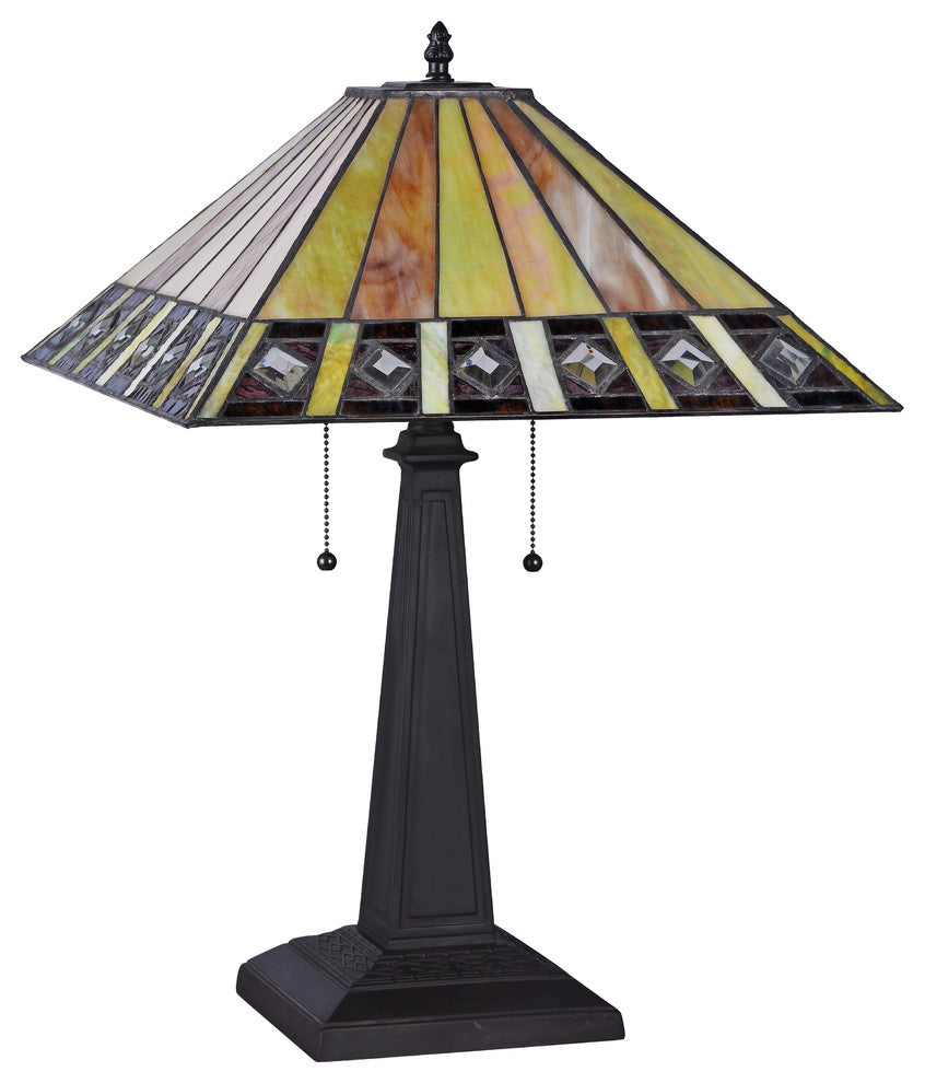 Giles 2-Light Mission Table Lamp 16"