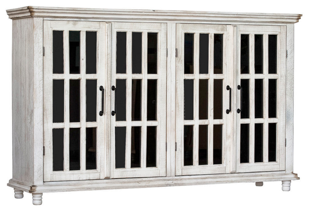 Picket House Lane Server, White With Black Interior