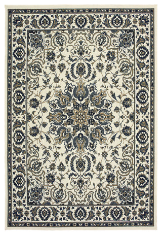 Oriental Weavers Marina Ivory/ Navy Oriental Indoor/Outdoor Rug 7'10"X10'10"