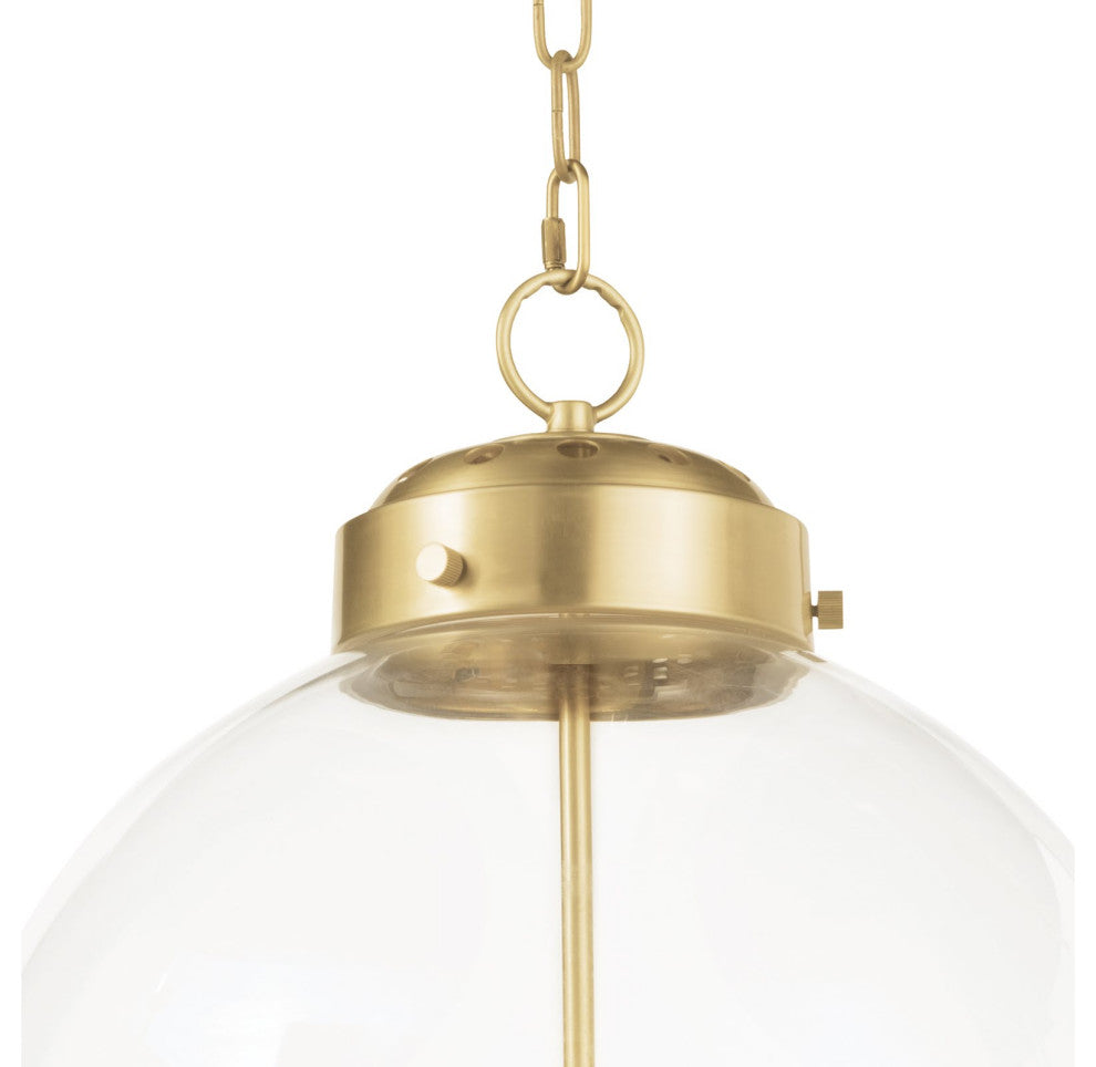 Globe Pendant, Natural Brass