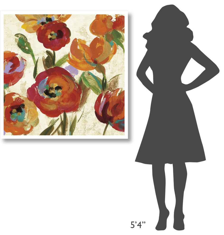 "July in the Garden IV" Digital Paper Print by Silvia Vassileva, 38"x38"