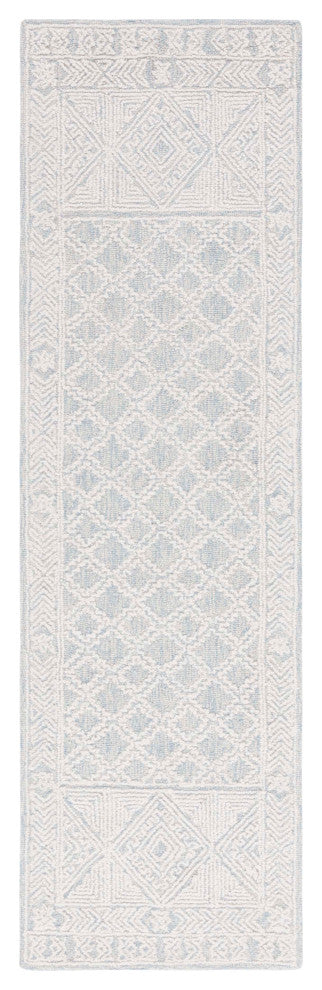 Safavieh Couture Abstract Collection, ABT466 Rug, Blue/Ivory, 2'3"x8'