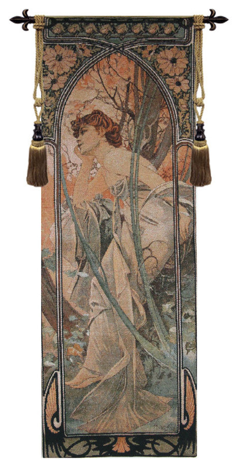 Mucha Soir Belgian Wall Tapestry