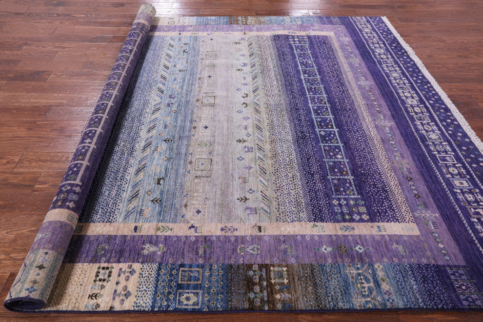 7' 10" X 9' 8" Tribal Persian Gabbeh Hand Knotted Wool Rug Q9968