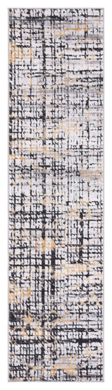 Safavieh Amelia Collection, ALA248 Rug, Charcoal/Gold, 2'x8'