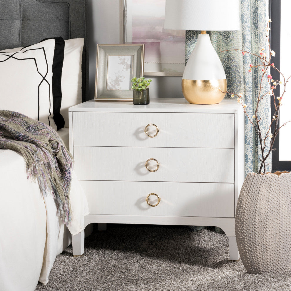 Safavieh Lorna Night Stand, White