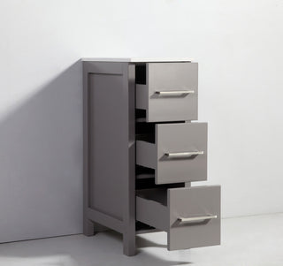 Vanity Art Vanity Set With Ceramic Top, 96", Gray