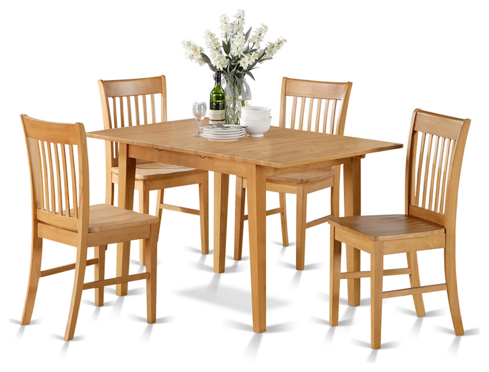 5 Pc Dinette Set - Dining Tables For Small Spaces And 4 Chairs For Dining Room