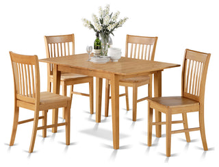 5 Pc Dinette Set - Dining Tables For Small Spaces And 4 Chairs For Dining Room