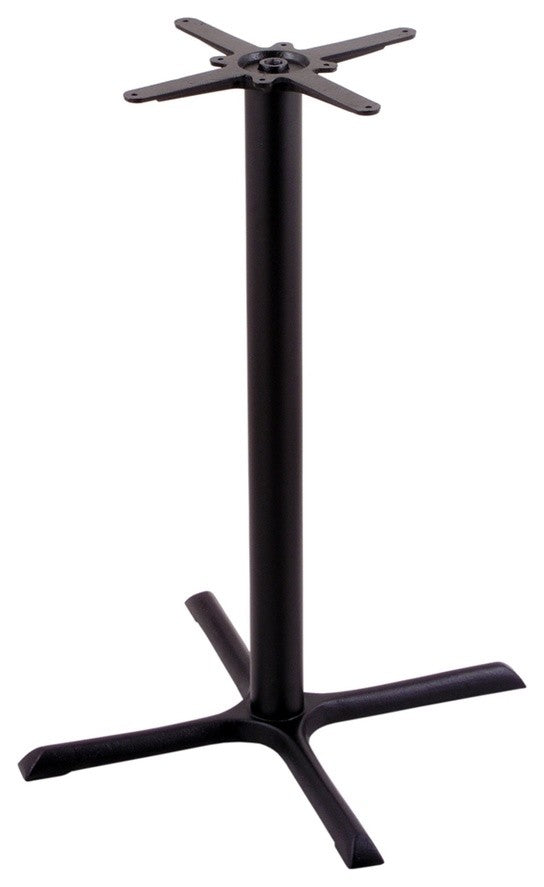 Holland Bar Stool 211 Black Cast Iron Bar H Base, 30"X30", X-Style Foot