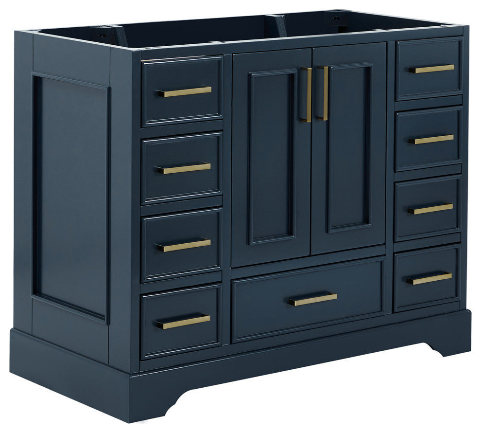 Ariel Stafford 42" Single Sink Bathroom Vanity Base, Midnight Blue