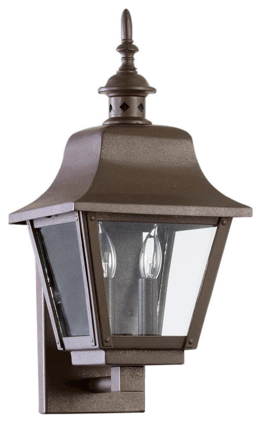 Quorum Bishop 2-Light Wall Mount, Oiled Bronze
