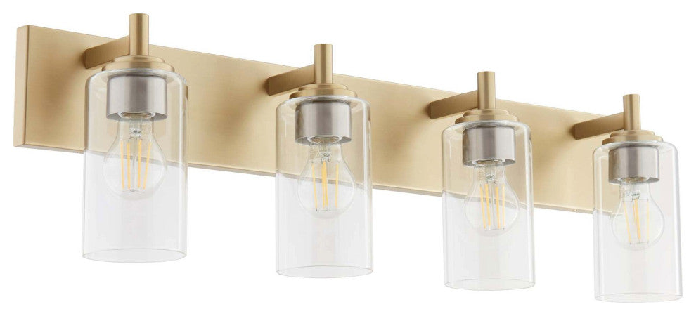 Quorum International 5200-4 Fallstaff 4 Light 32"W Vanity Light - Aged Brass