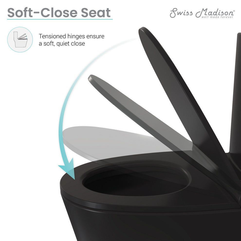 Sublime II Compact One-Piece Toilet, Dual Flush 0.8/1.28 GPF, Matte Black