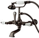 Kingston Brass 7" Wall Mount Tub Faucet With Hand Shower, Oil Rubbed Bronze